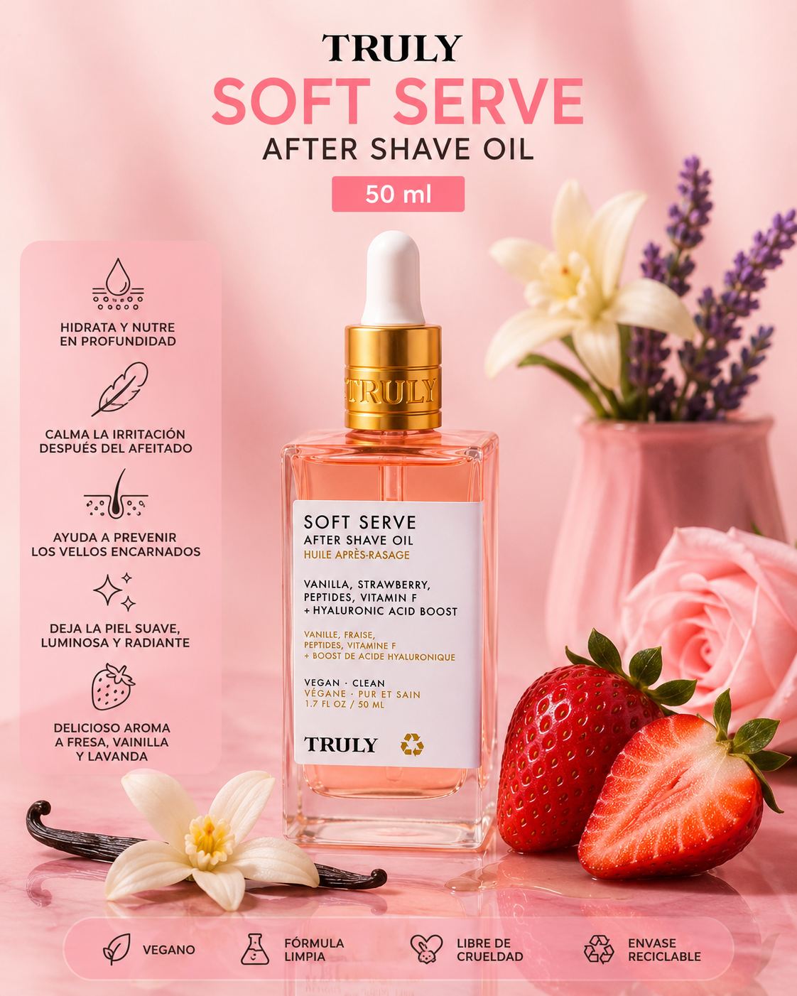 TRULY - LOCIÓN PARA DESPUÉS DEL AFEITADO SOFT SERVE 50ML