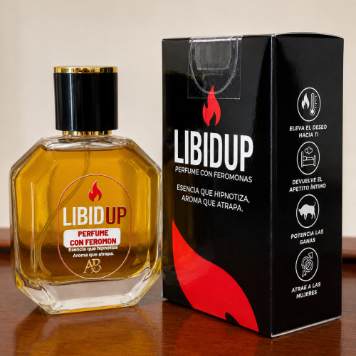 PERFUME VIRAL CON FEROMONAS LIBIDUP HOMBRE (50ML ÚNICO)